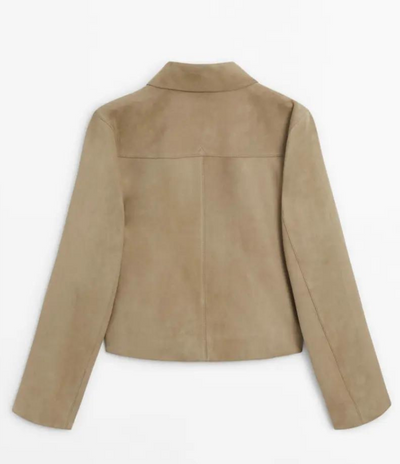 Karly - Beige Lederjacke