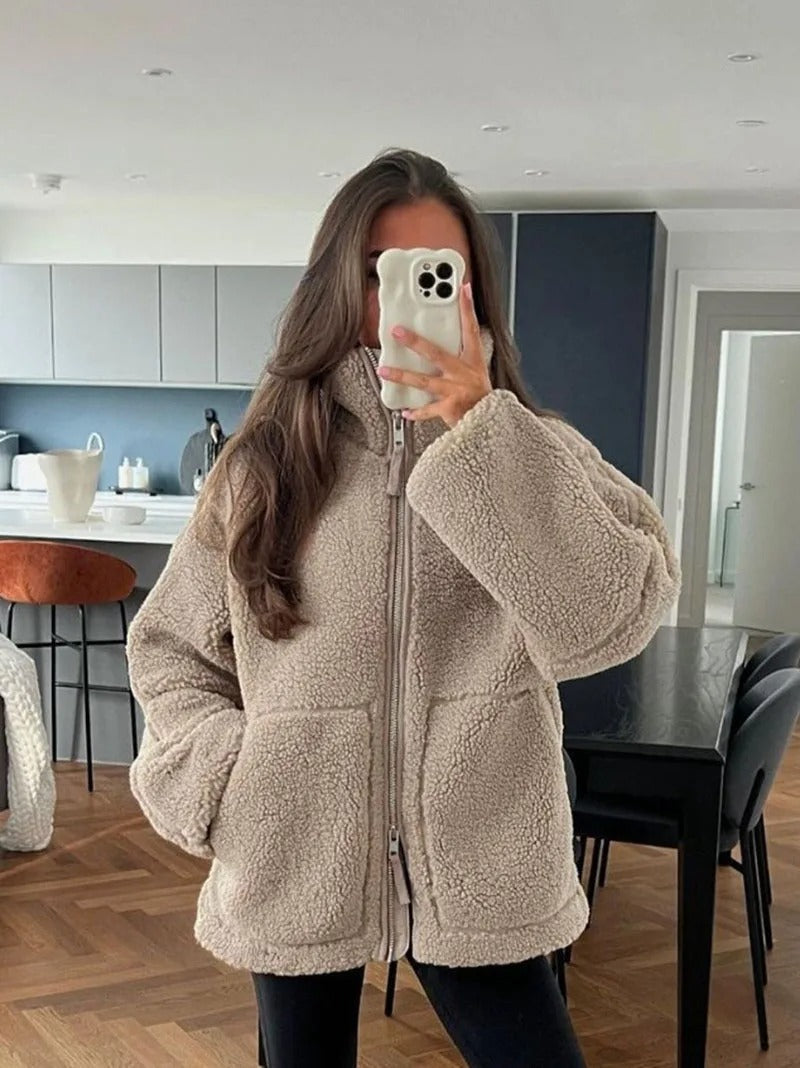 Lisa - Oversized warme Fleece-Jacke